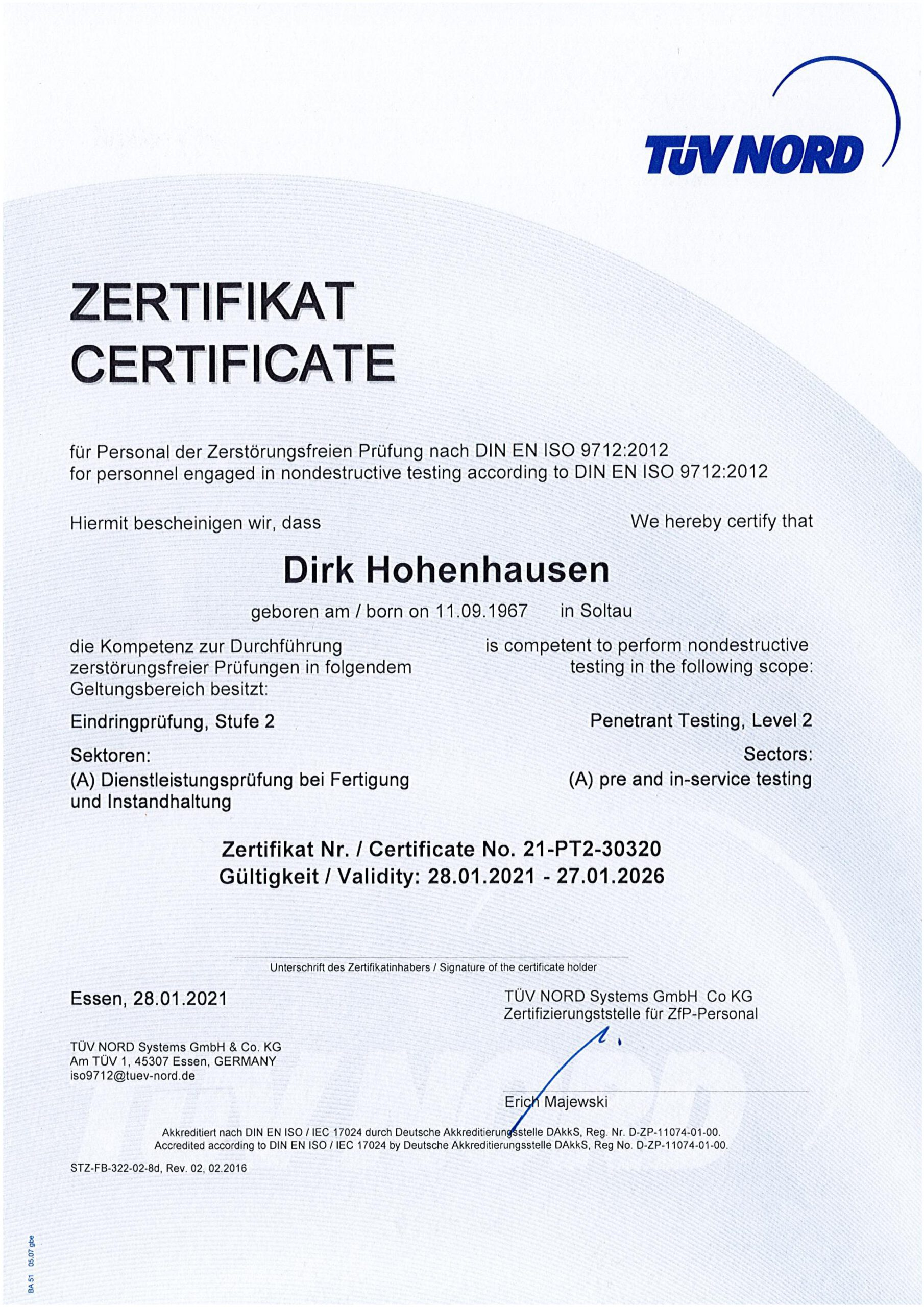 DIN EN ISO 9712:2012
